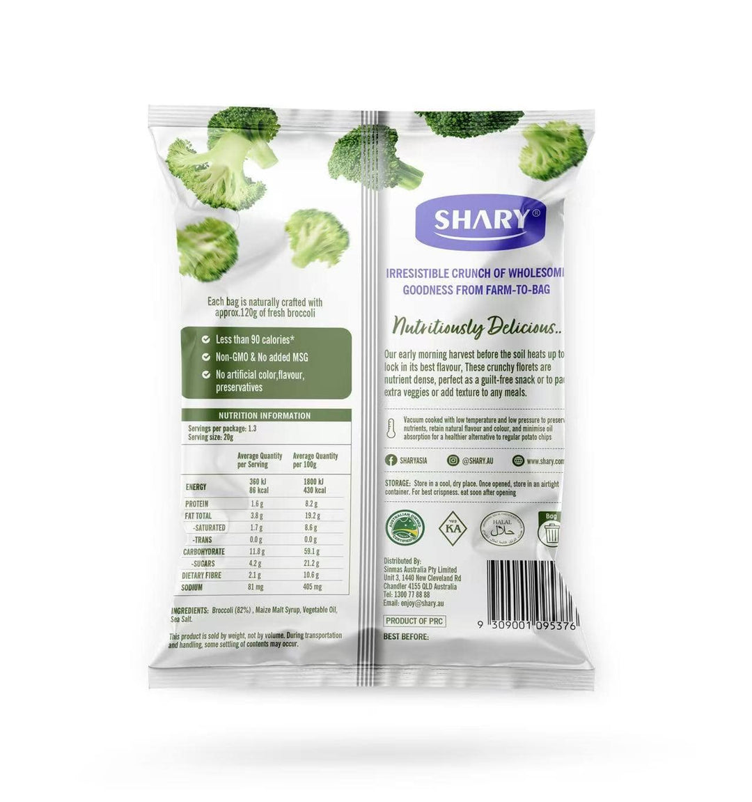 Freeze Dried Broccoli Crisps 25g