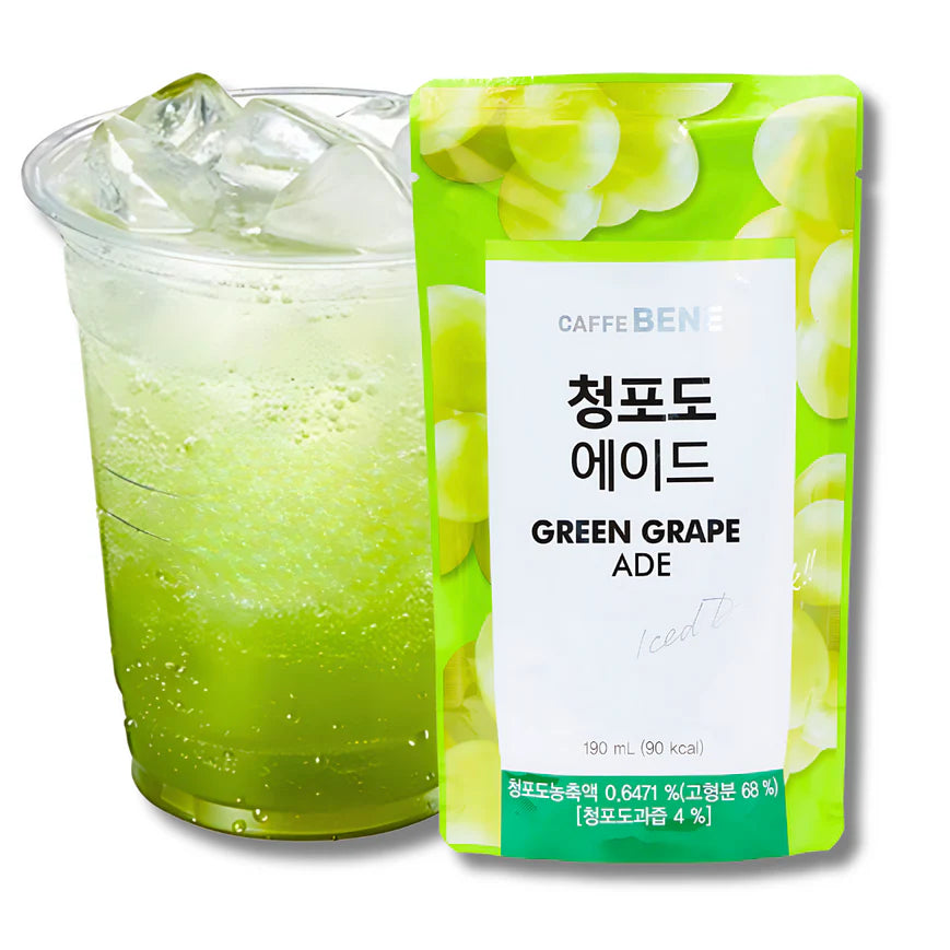 Caffe Bene Iced Drink Green Grape Ade 190ml