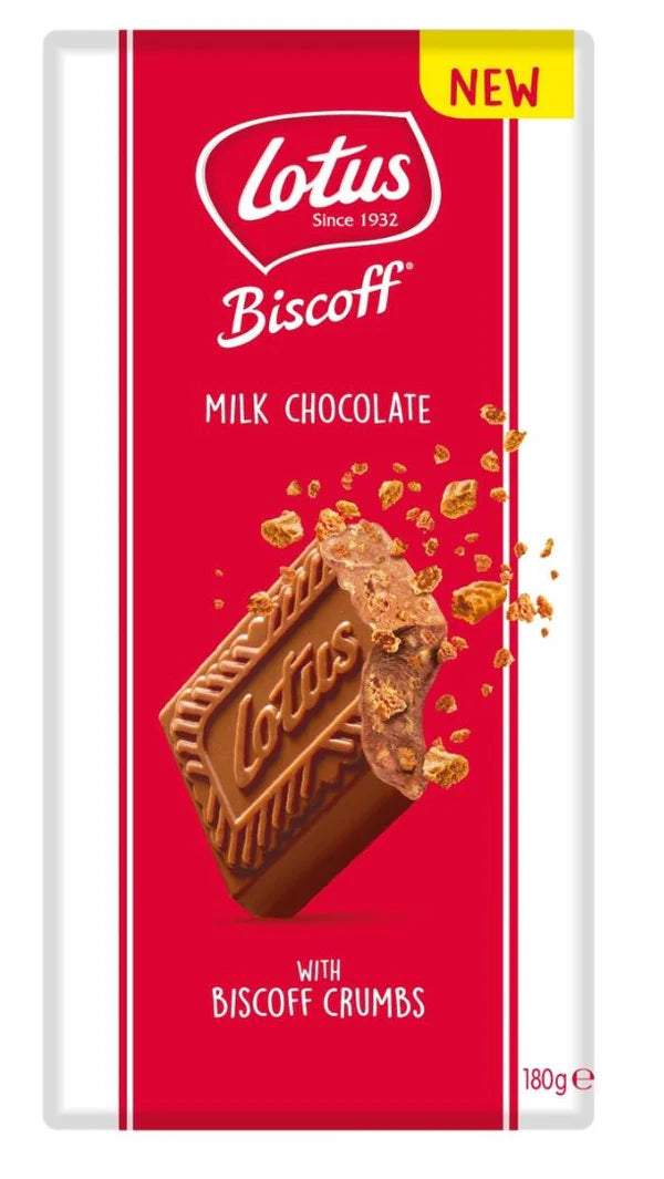Biscoff Milk Chocolate with Biscoff Crumbs 180g
