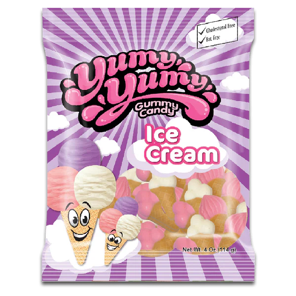 Yumy Yumy Gummy Candy Ice Cream 114g