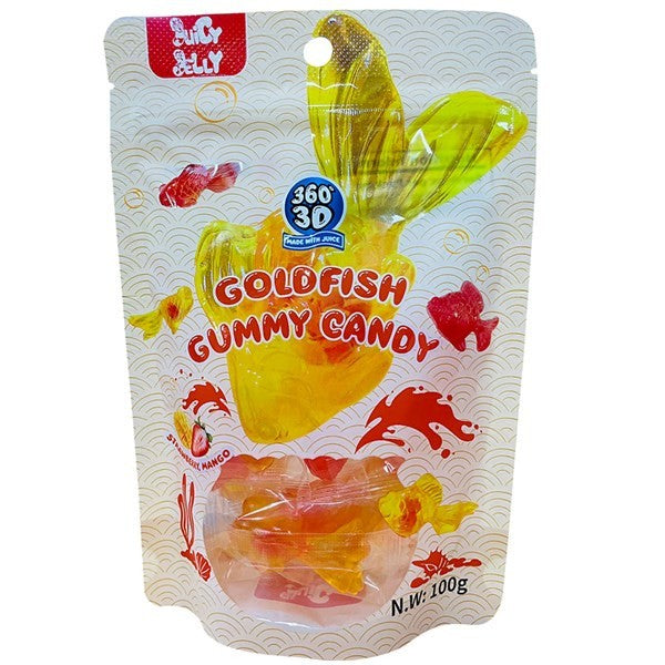 Juicy Jelly 3D Goldfish Gummy Candy 100g