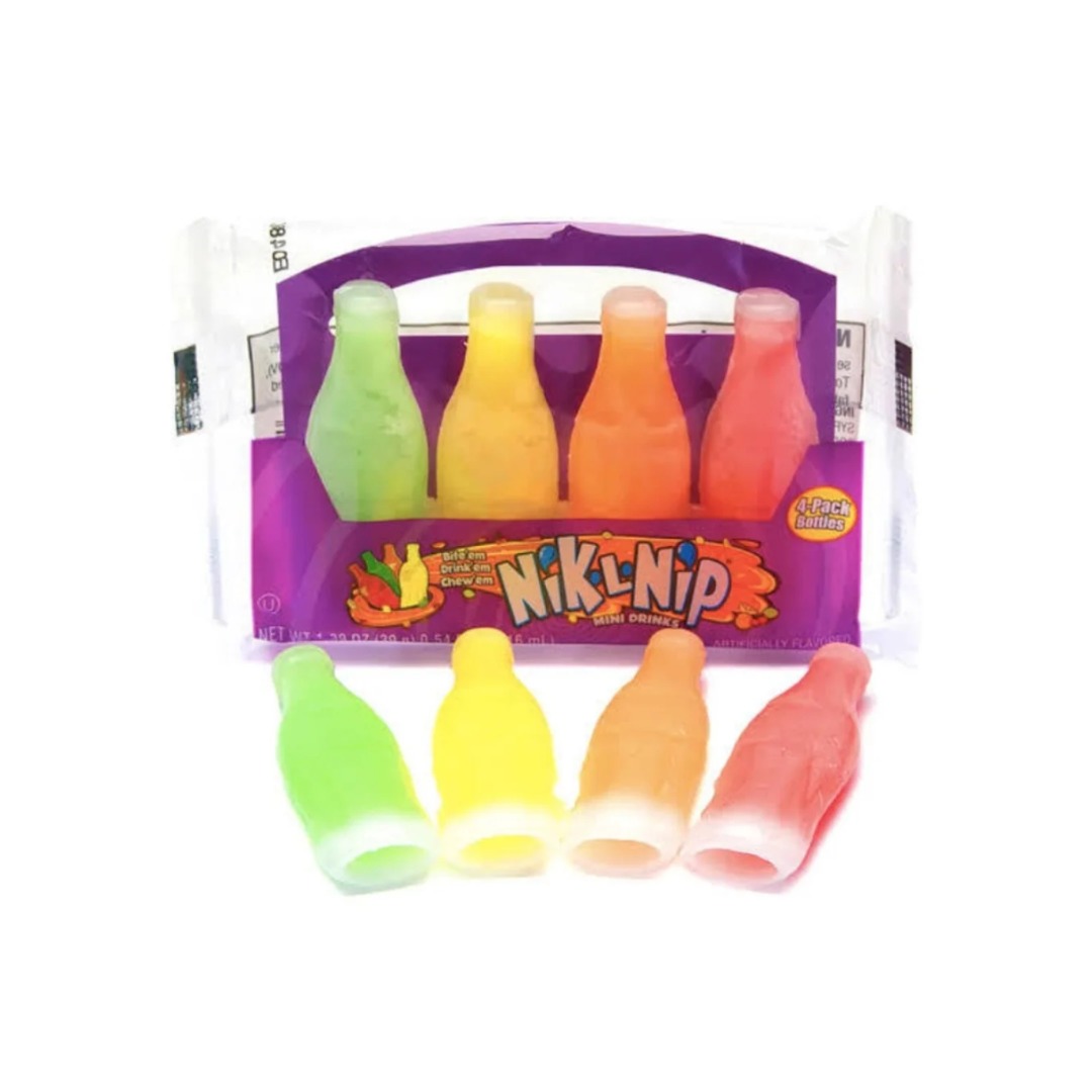Nik-L-Nip Wax Candy Bottles 4 Pack