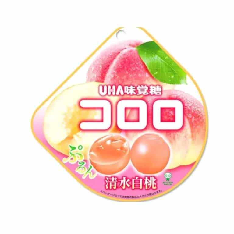 UHA Kororo Peelable Gummy White Peach 48g