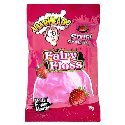 Warheads Sour Strawberry Fairy Floss 15g