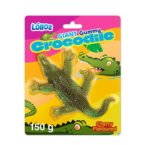 Lolloz Giant Gummy Crocodile Cherry Flavoured 150g