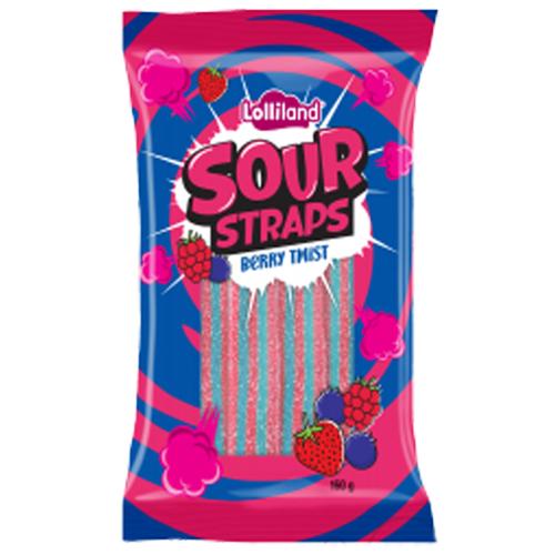 Lolliland Sour Straps Berry Twist 160g