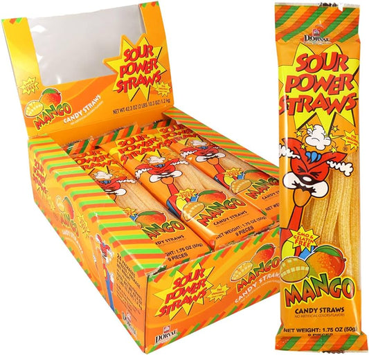 Sour Power Straws Mango 50g