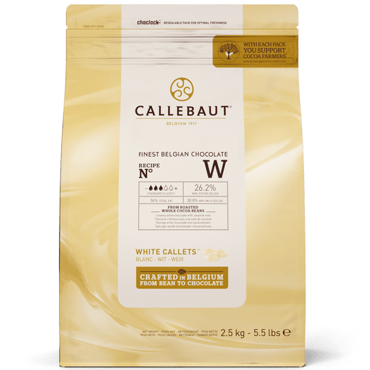 Callebaut W2 28% White Chocolate Callets 2.5kg