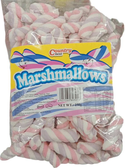 Pink & Purple Twist Marshmallows 250g