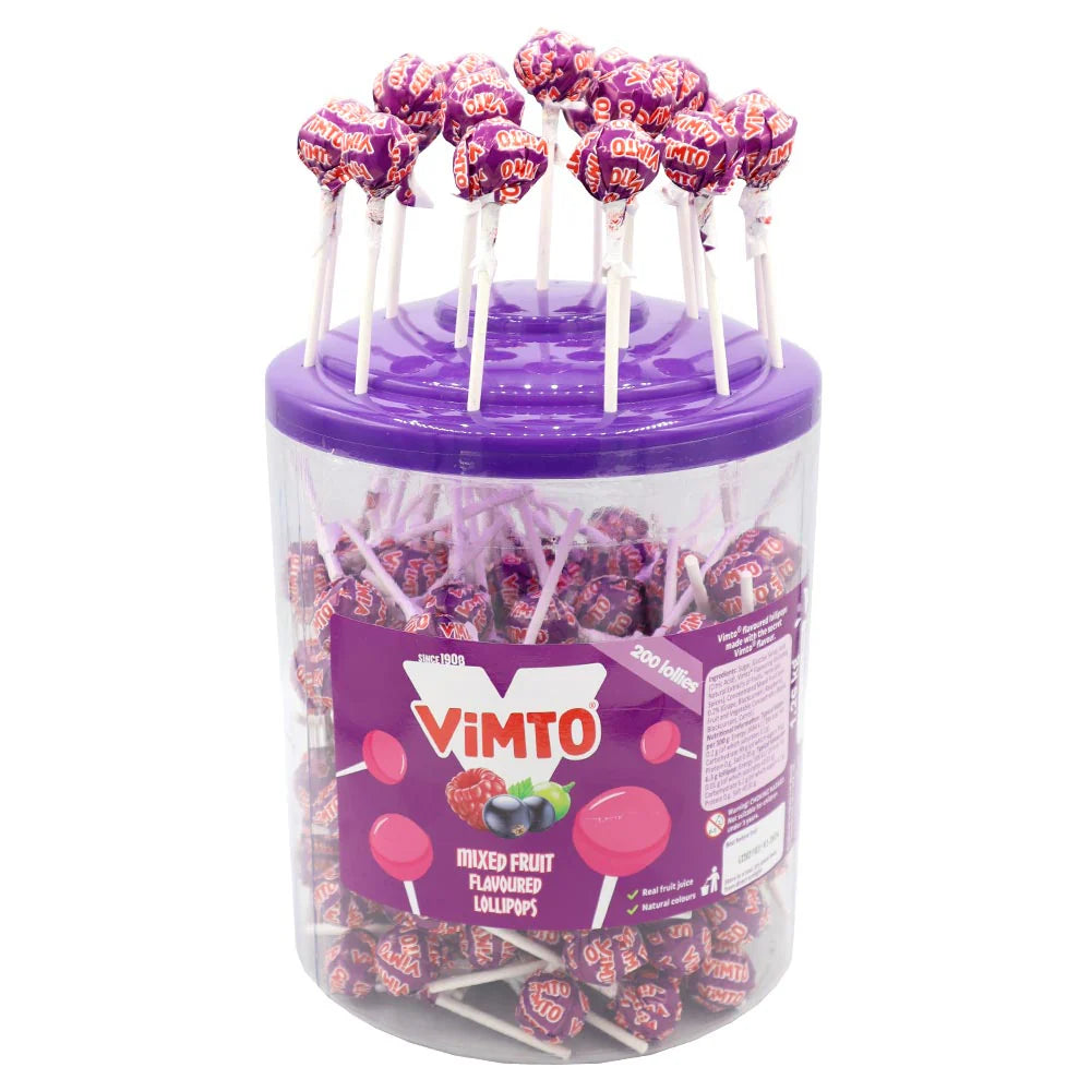 UK Vimto Mixed Fruit Lollipops 6.3g