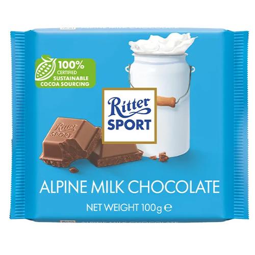 Ritter Sport Alpine Milk Chocolate 100g