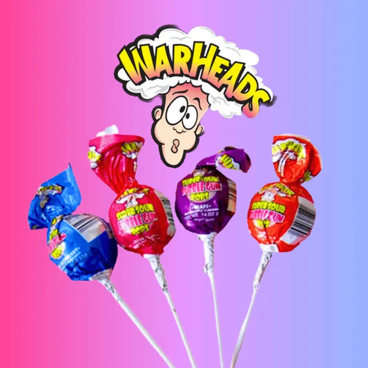 Warheads Super Sour Bubblegum Pops 19g