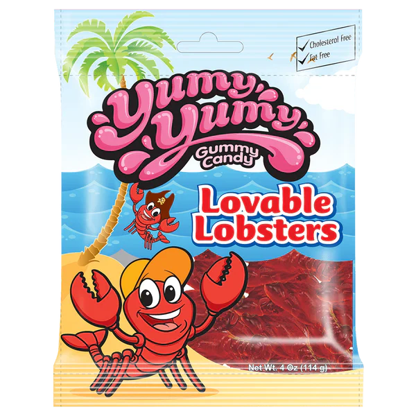 Yumy Yumy Gummy Candy Lovable Lobsters 114g