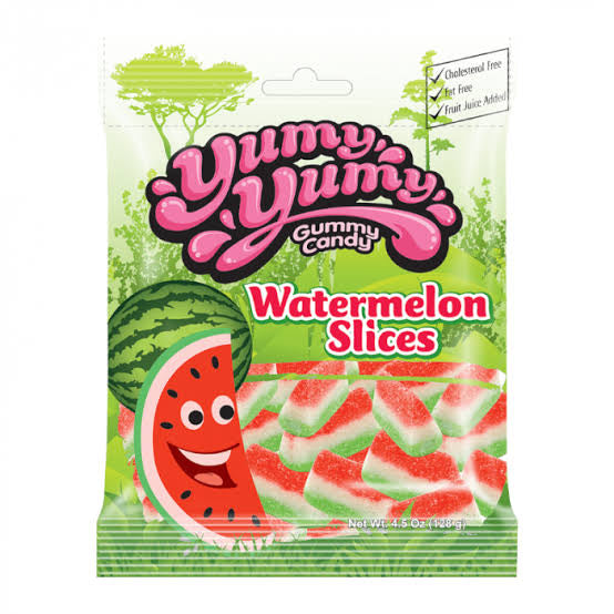 Yumy Yumy Gummy Candy Watermelon Slices 128g