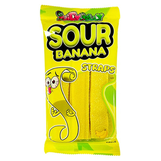 Juicy Jelly Sour Banana Straps 160g