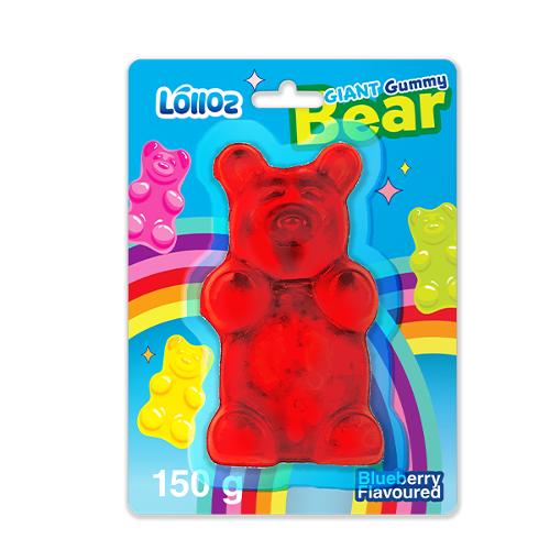 Lolloz Giant Gummy Bear Blueberry Flavoured 150g