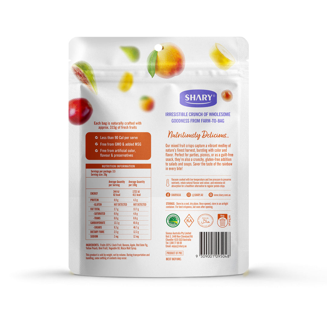 Freeze Dried Mixed Fruit Crisps 70g