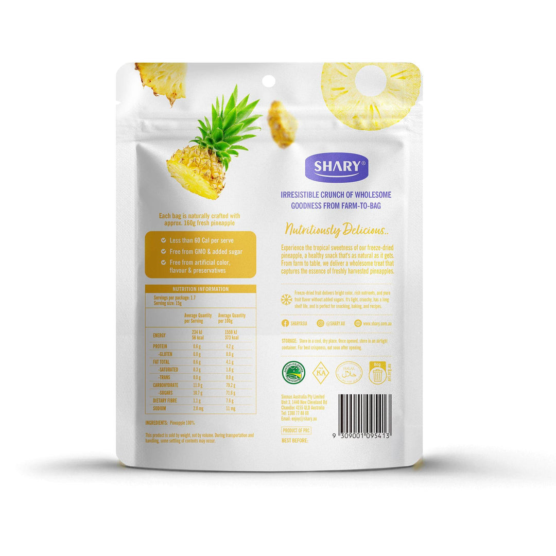 Freeze Dried Pineapple Crisps 25g