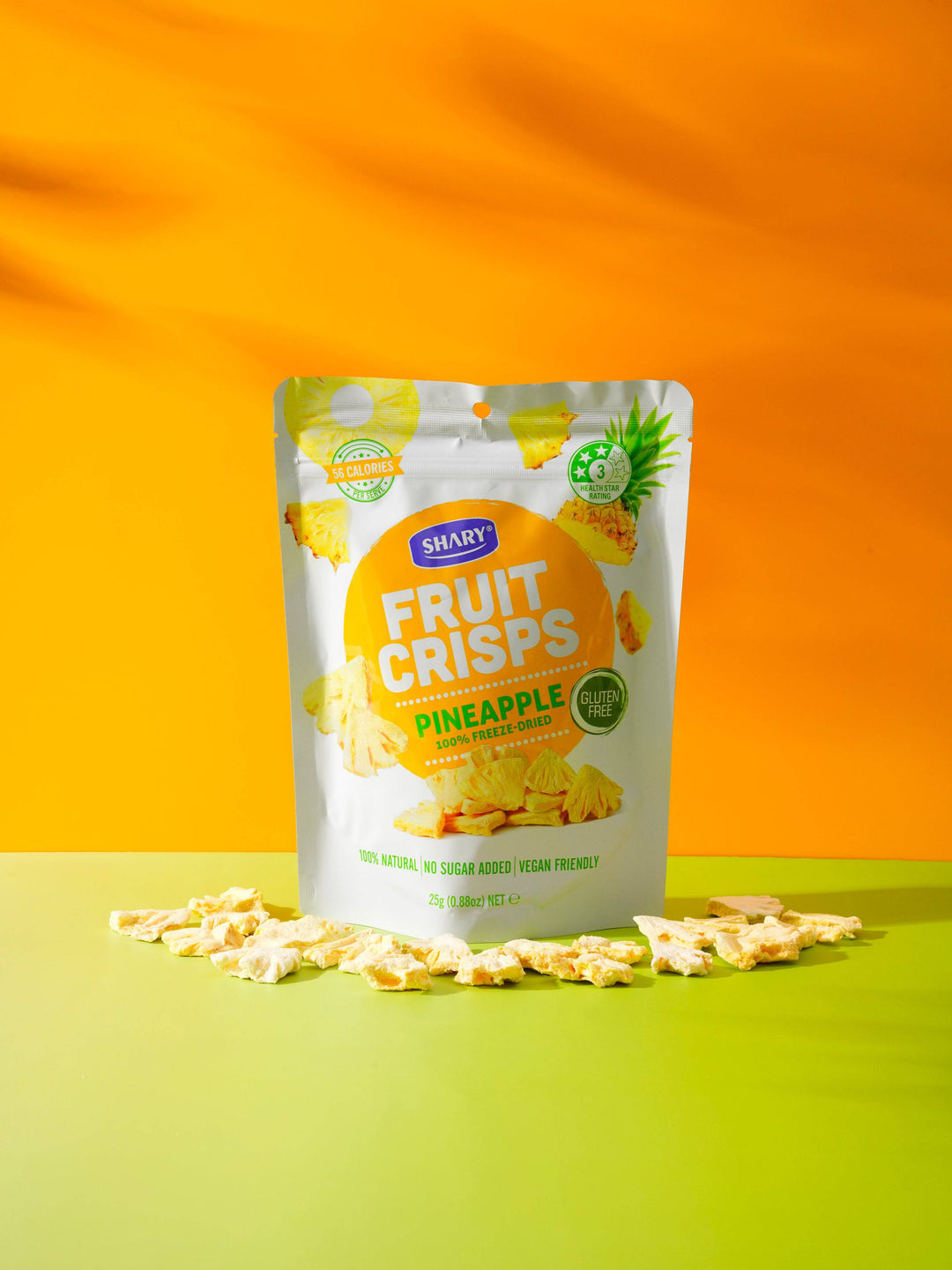 Freeze Dried Pineapple Crisps 25g