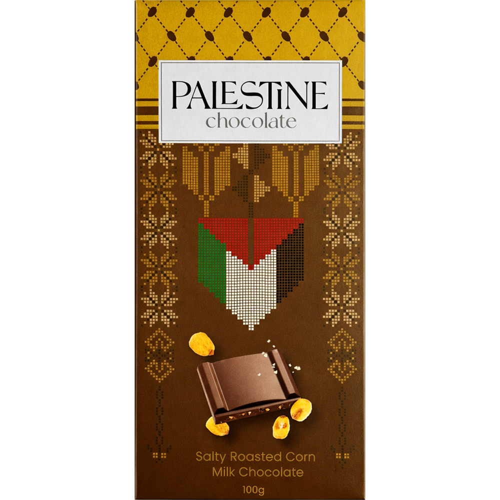 Palestine Chocolate Milk Chocolate With Roasted Corn "Roasted Harvest" 100g