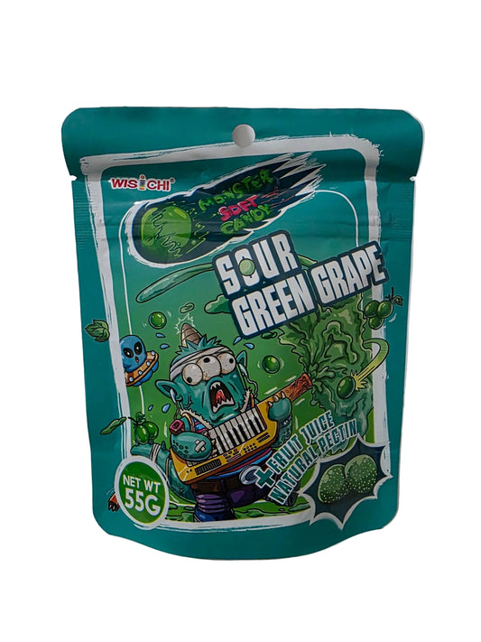 Monster Gummy Sour Green Grape 50g