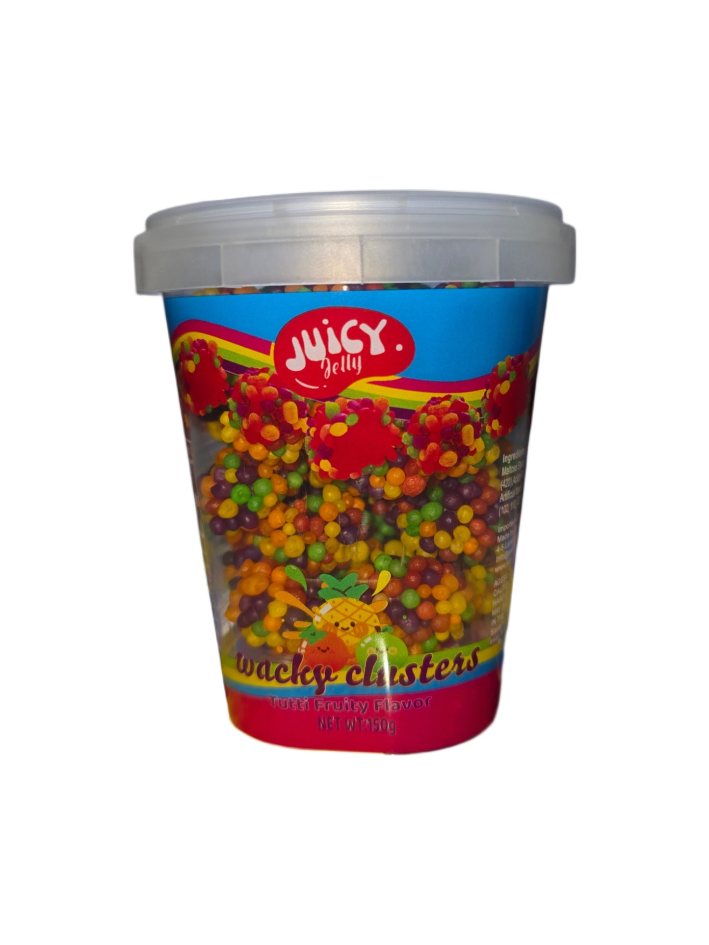 Juicy Jelly Wacky Cluster Tutti Fruity Cup 150g