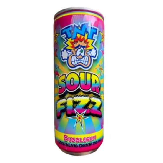 TNT Sour Fizz Drink Bubblegum 250ml