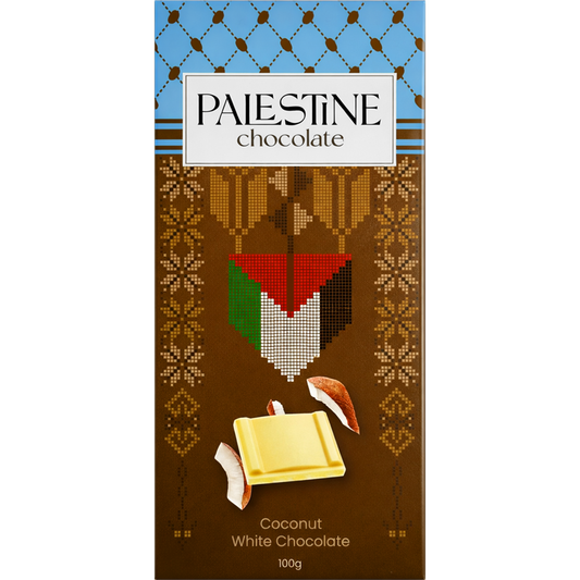 Palestine Chocolate White Chocolate with Coconut "Coconut Oasis" 100g