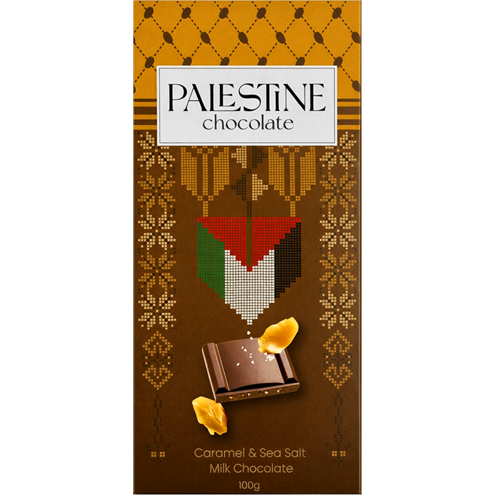 Palestine Chocolate Caramel & Sea Salt Milk Chocolate "A Symphony Of Flavour" 100g