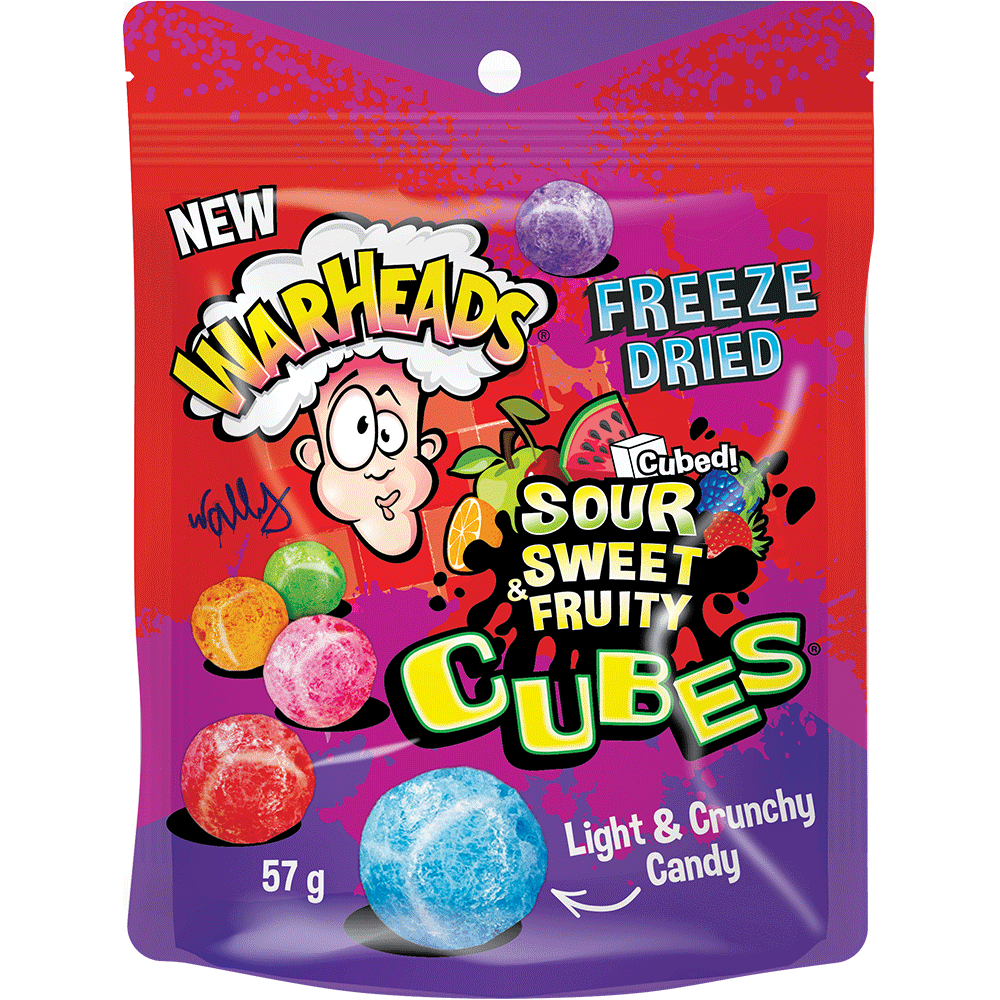 Warheads Freeze Dried Cubes Sour & Sweet 57g