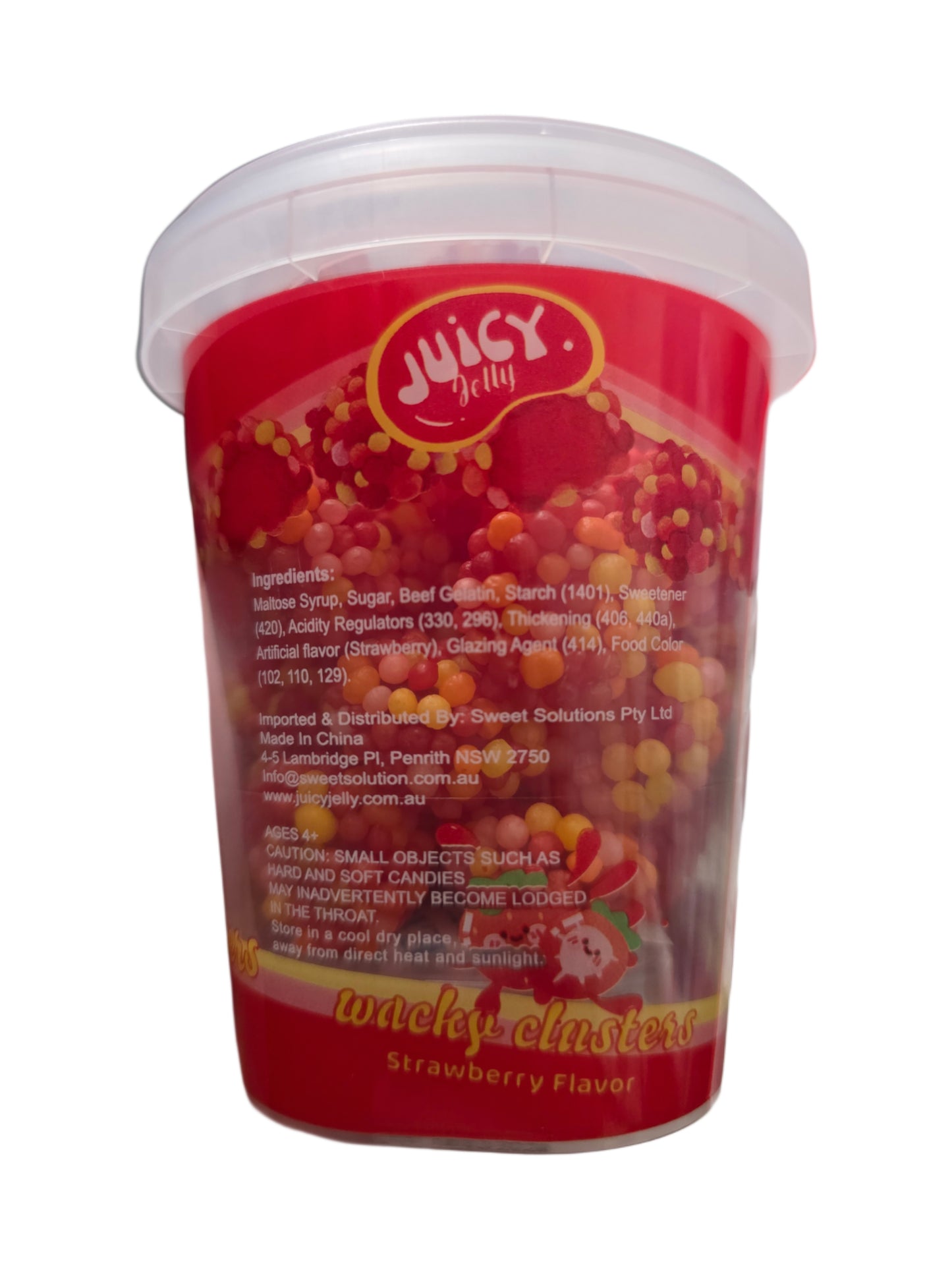 Juicy Jelly Wacky Clusters Strawberry Cup 150g