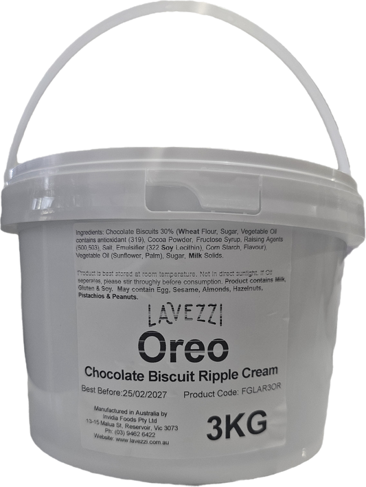 Lavezzi Oreo Chocolate Biscuit Ripple Cream 3kg