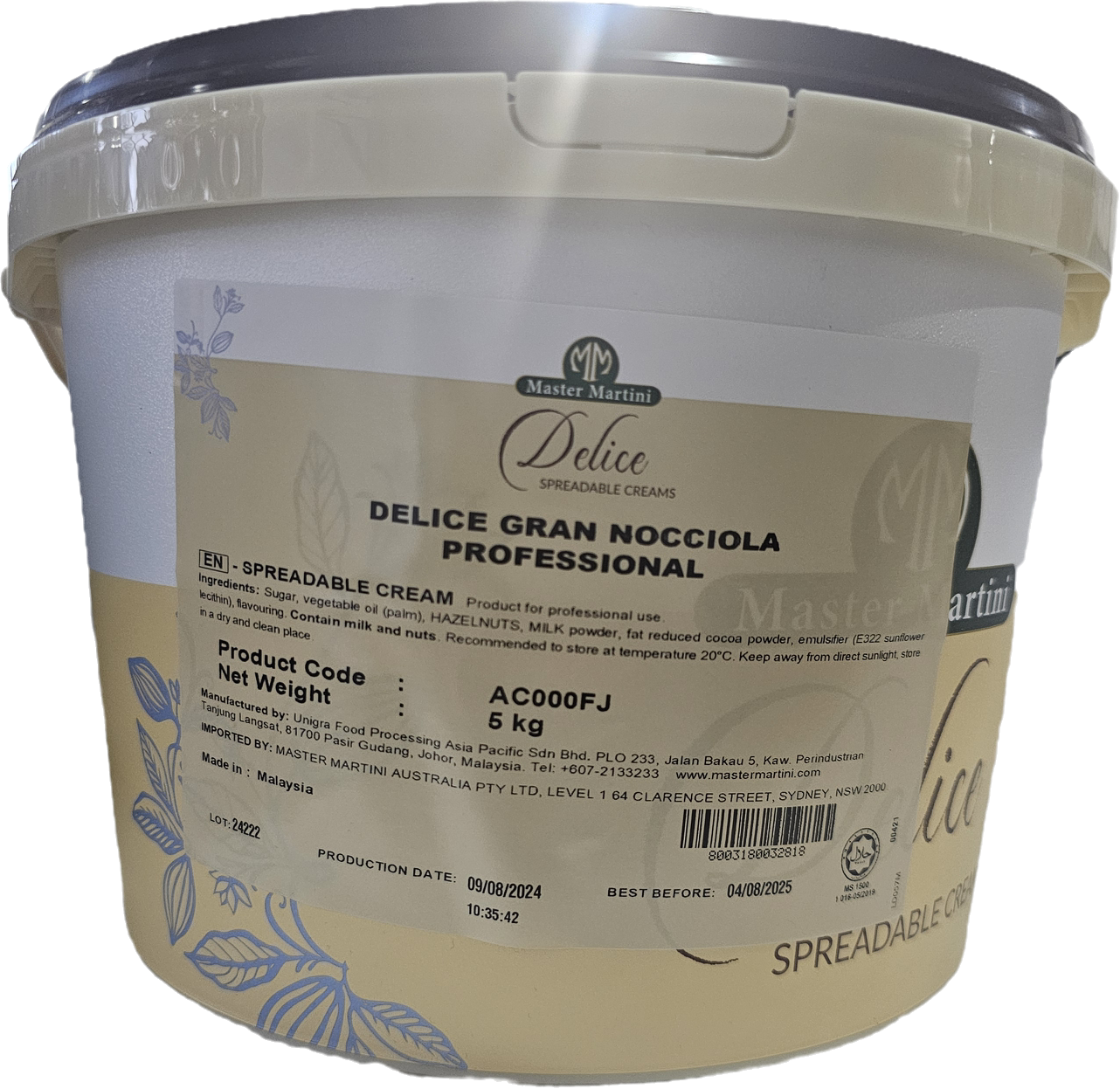 Master Martini Delice Gran Nocciola (Nutella) 5kg