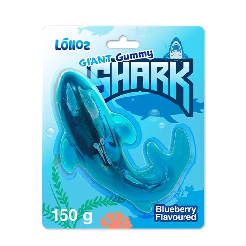 Lolloz Giant Gummy Shark Blueberry Flavoured 150g