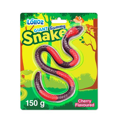 Lolloz Giant Gummy Snake Cherry Flavoured 150g