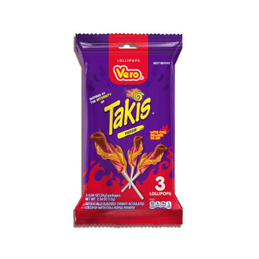 Takis Vero Chamoy Lollipops 72g